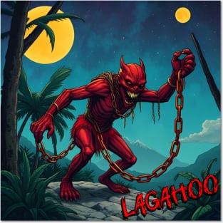 LAGAHOO / LOUP GAROU – FULL COLOUR – FETERS AND LIMERS – CARIBBEAN FOLKLORE EVENT DJ GEAR Posters and Art